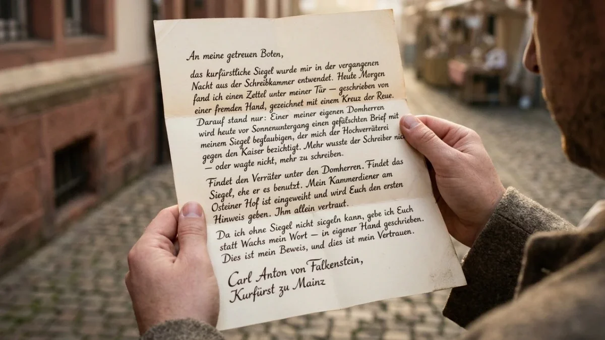 The Elector's letter that starts it all